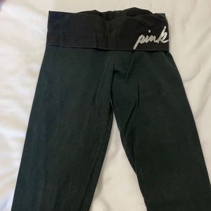 Victoria’s Secret Pink black foldover legging